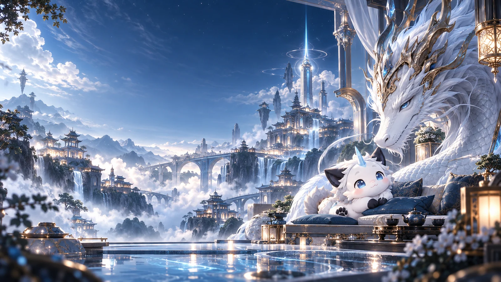 The three realms · environment study · Sanjiesan concept artwork
