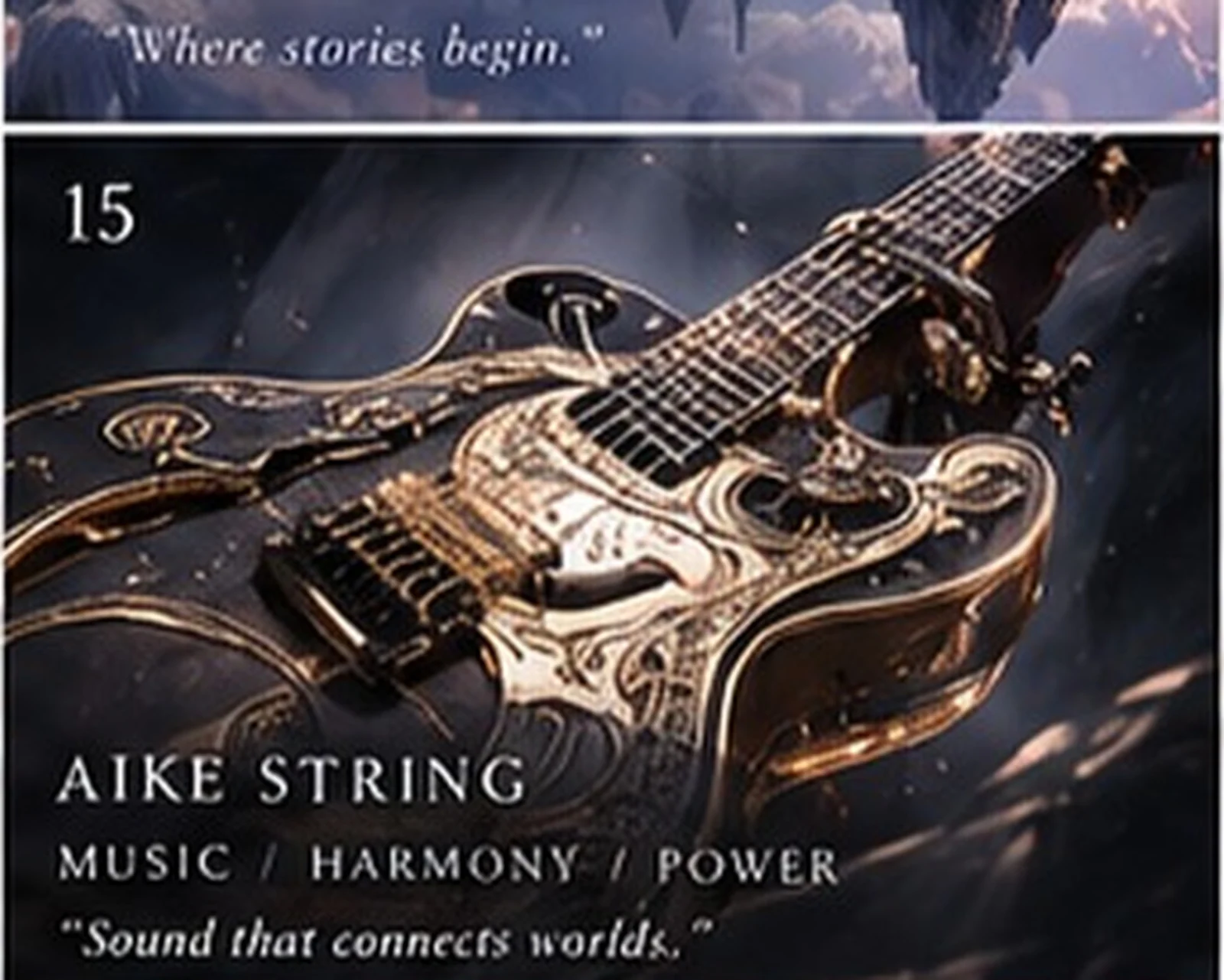 Aike string · musical prop study · Sanjiesan concept artwork