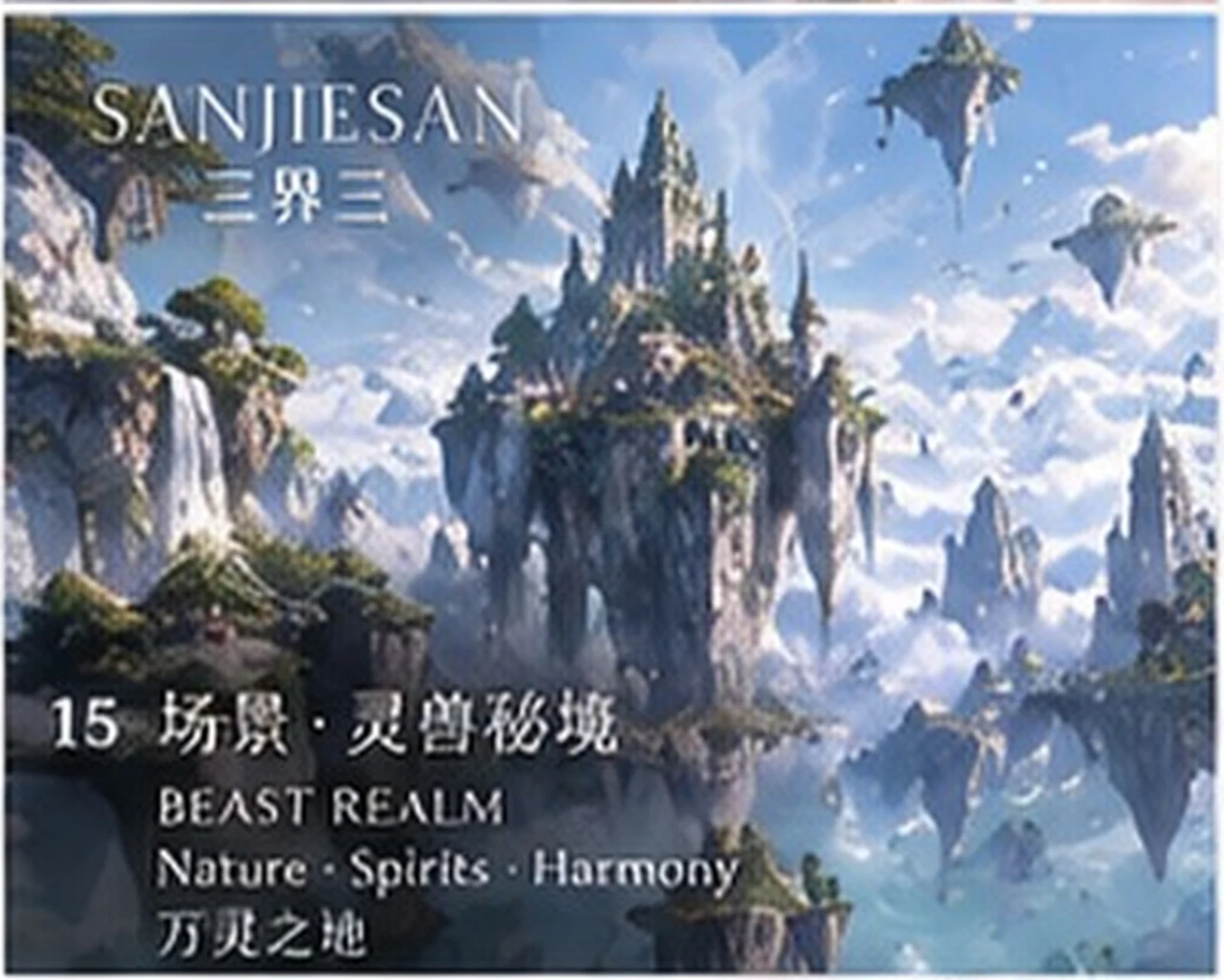 Spirit-beast realm · landscape study · Sanjiesan concept artwork