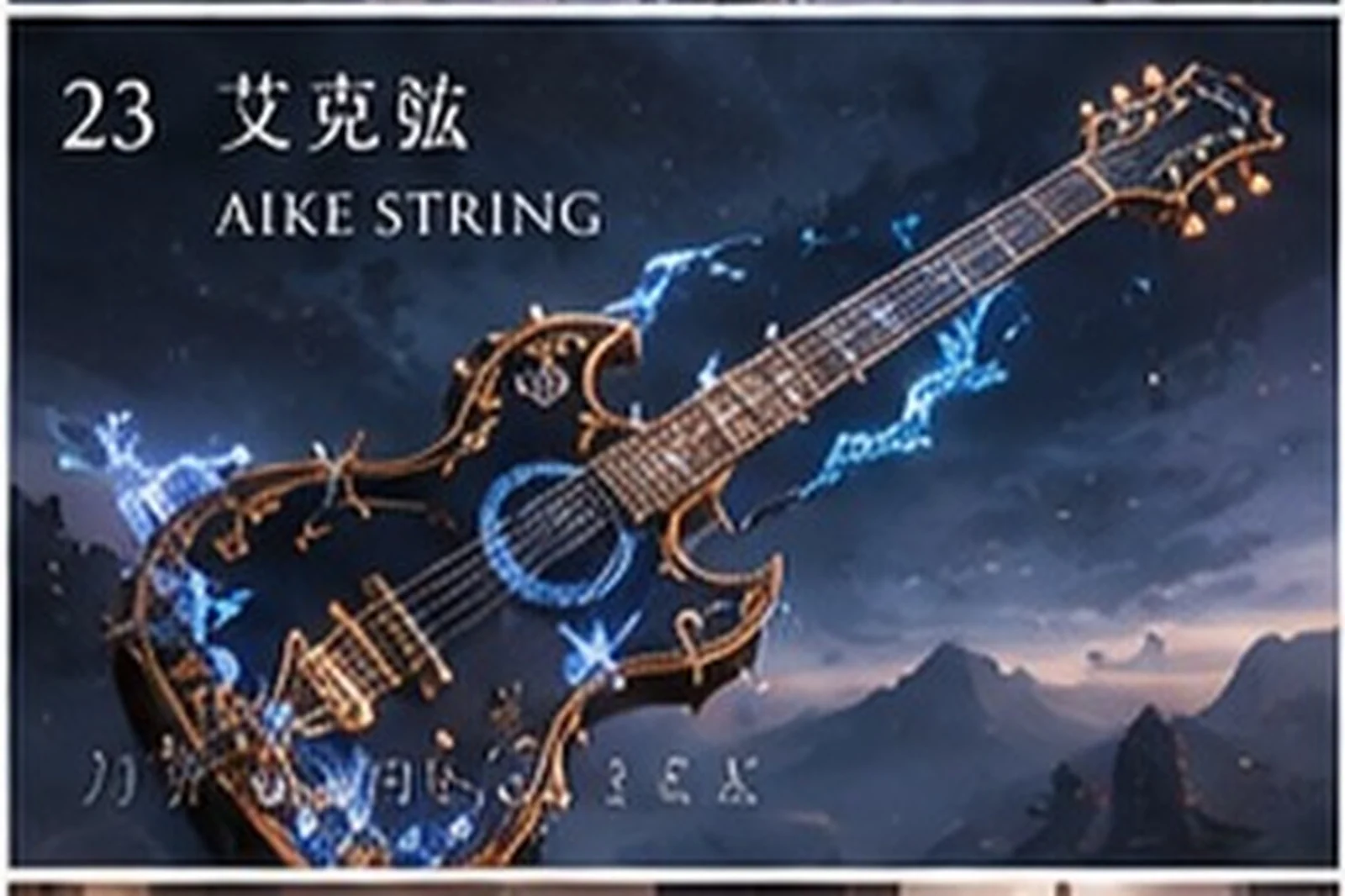 Aike string · musical prop study · Sanjiesan concept artwork